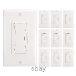 10pcs Dimmer Switch 0-10V Low Voltage Dimmer Switch for Dimmable Lights White