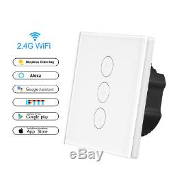 10pcs Smart Light Dimmer In Wall Touch Control WiFi Light Switch Work with Alexa