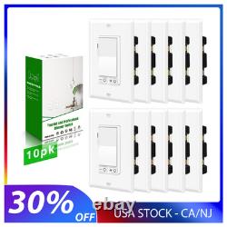 10xETL FCC Certified Dimmer Switch Single Pole 3Way No Neutral Wire LED CFL 300W