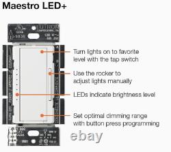 11 Lutron Maestro Multi-Location Light Almond LED Touch Light Dimmers