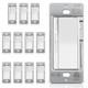 12 Pack Super Slim Slide Dimmer Light Switch, Single Pole Or 3 Way Dimmer Swi