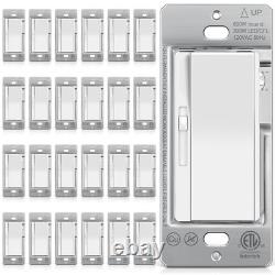 12 Pack Super Slim Slide Dimmer Light Switch, Single Pole or 3 Way Dimmer Switch