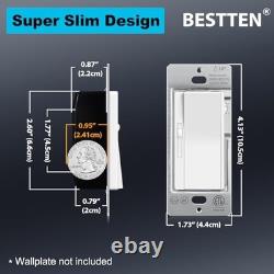 12 Pack Super Slim Slide Dimmer Switches Single Pole/3 Way, LED/CFL/Incandesce