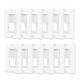 12 Pack Wall Dimmer Switch For Led Light/cfl/incandescent 3-way Single Pole Etl