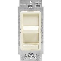 12 Pk Leviton Almond 600W 3-Way Slide Light Dimmer Switch C36-06633-1LT