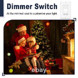 12PK 3-Way Dimmer Switch for LED/ CFL Lights 15A 120V 600W Halogen/Incandescent