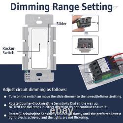 12PK Dimmer Light Switch LED CFL Lights Pole 3-Way LED Incandescent ETL Listed