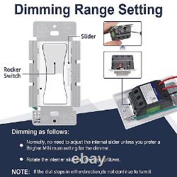 12PK Dimmer Light Switch LED CFL Lights Pole 3-Way LED Incandescent ETL Listed