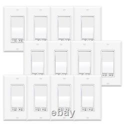 12PK Dual Dimmer Switch 150W LED/CFL 600W Incandescent No Neutral Required ETL