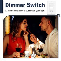 12PK Dual Dimmer Switch 150W LED/CFL 600W Incandescent No Neutral Required ETL