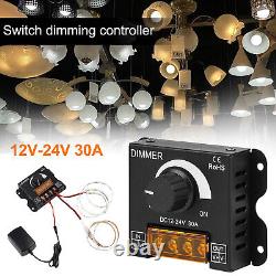12V 24V 30A LED Dimmer PWM Dimming Controller For LED Lights or LED Strip Lights