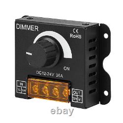 12V 24V 30A LED Dimmer PWM Dimming Controller For LED Lights or LED Strip Lights