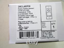 16X Pass & Seymour Legrand DECO ROTARY CFL/LED DIMMER, WHITE decorator DRCL453PW