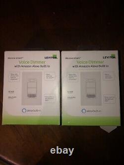 (2) Leviton Decora Smart Wi-Fi Voice Dimmer with Alexa Built-In No Hub Required