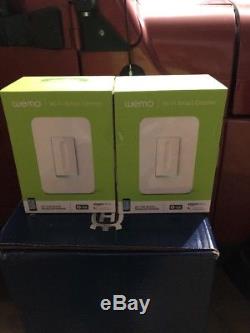 2 NEW Unopened Wemo Dimmers Wi-Fi Light Switch, Works with Alexa, Google