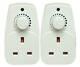2 Pack-plug In Adjustable Dimmer Switch Home Lamp Light Intensity Control Uk 13a