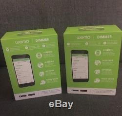 2 x Wemo Dimmer Wi-Fi Light Switchs, Works with Google Home and Amazon Alexa