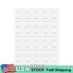 20PK 3-Way Dimmer Light Switch for 150W LED CFL Light, 600W Incandescent, 15A 120V