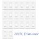 20pk 3-way Dimmer Switch, No Neutral Wire Needed, 15a 120v For Residential Use