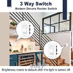 20PK 3-Way Dimmer Switch, No Neutral Wire Needed, 15A 120V for Residential Use