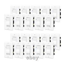 20PK 3-Way Dimmer Switch for LED/ CFL Lights 15A 120V 600W Halogen/Incandescent