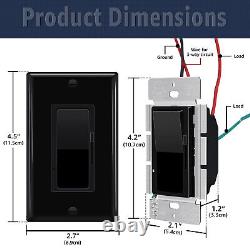 20PK Single Pole/3-Way Dimmer Switch for Dimmable LED, Halogen and Incandescent