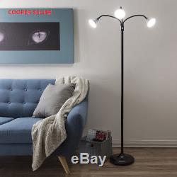 3 Head Floor Lamp, LED Light with Adjustable Arms, Touch Switch and Dimmer