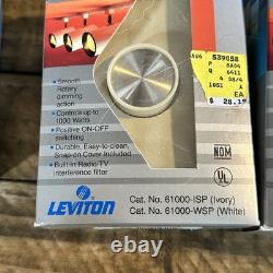 3-LEVITON 61000 HIGH Wattage ROTARY DIMMER SWITCH 1000W 120 AC 61000ISP Ivory