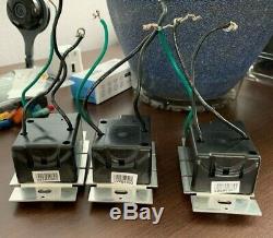 3 Lutron Caseta Wireless Dimmer Switches Light Almond PD-6ANS-LA