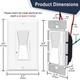 3-way Double Switch Dimmer On/off Rocker Paddle Interrupter Etl Listed 15a 120v