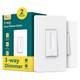 3 Way Smart Dimmer Switch 2 Pack, 2 Master 3 Way Dimmable Light Switches, 2.4
