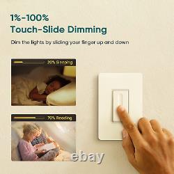 3 Way Smart Dimmer Switch 2 Pack, 2 Master 3 Way Dimmable Light Switches, 2.4Ghz