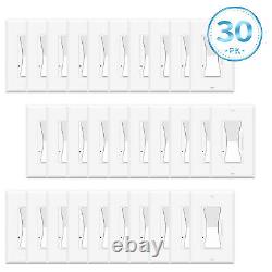 30 Packs Single Pole / 3-Way Decora White Dimmer Switch 15A 120V ETL Listed