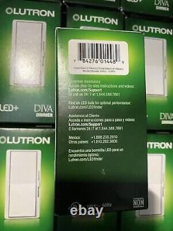30 Units Lutron Diva DVCL-153PR-WH 120V/Digital LED Dimmer