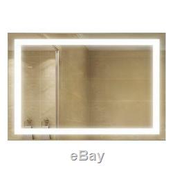 36 x 48 LED Bathroom Lighted Mirror Defogger & Dimmer, On/Off Touch Switch
