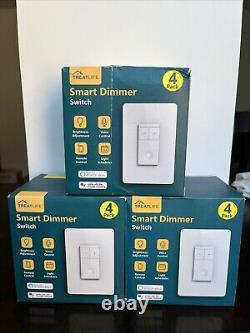 4 Pack Smart Dimmer Light Switch works with alexa google home Treatlife 3 Boxes