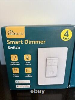 4 Pack Smart Dimmer Light Switch works with alexa google home Treatlife 3 Boxes