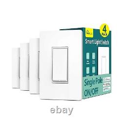 4 Pack Smart Dimmer Switch + 4 Pack Smart Light Switch Bundles