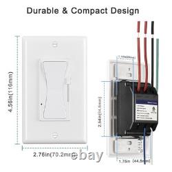 4 Pack White 0-10V Dimmer Switch for LED Lights