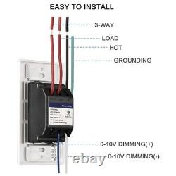 4 Pack White 0-10V Dimmer Switch for LED Lights