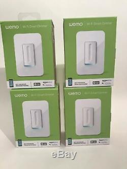 (4) SEALED WEMO DIMMER WI-FI SMART LIGHT SWITCH (lot Of 4)Alexa Google Assistant