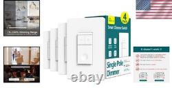 4 Smart Light Dimmer Switches with Voice Control Easy Setup & Automation