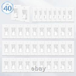 40PK Decora Dimmer Light Switch Single Pole / 3-Way LED / Incandescent / CFL