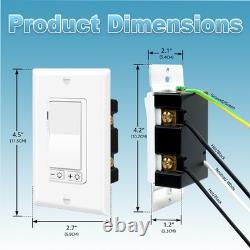 40PK Easy Install 3 Way / Single Pole LED Dimmer Switch No Neutral Wire 120V ETL