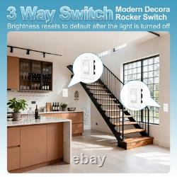 40PK Easy Install 3 Way / Single Pole LED Dimmer Switch No Neutral Wire 120V ETL