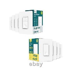 4Pack 3 Way Smart Light Switch + 4Pack Smart Dimmer Switch Bundles