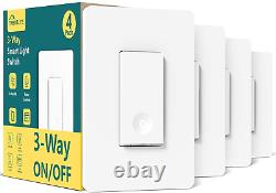 4Pack 3 Way Smart Light Switch + 4Pack Smart Dimmer Switch Bundles