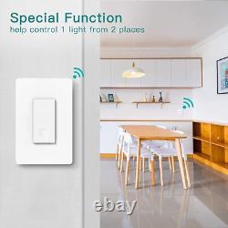 4Pack 3 Way Smart Light Switch + 4Pack Smart Dimmer Switch Bundles