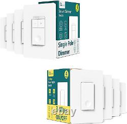 4Pack 3 Way Smart Light Switch + 4Pack Smart Dimmer Switch Bundles