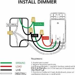 4Pack Smart Dimmer Light Switch works with alexa google home Neutral Wire Needs